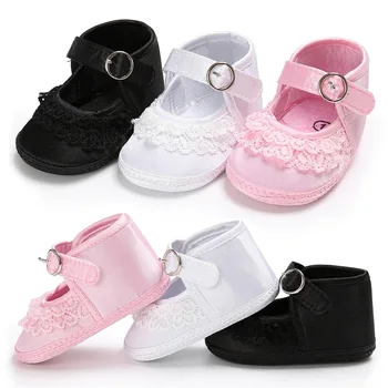 

Spring and Autumn 0-1 years old girl baby lace princess shoes soft bottom baby toddler shoes