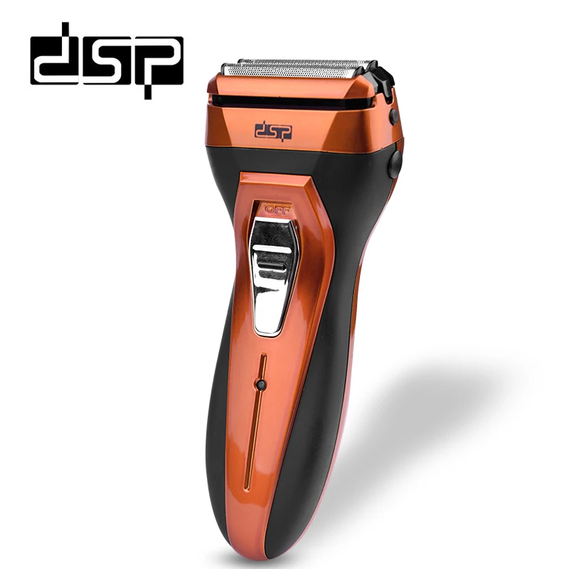 DSP F-60005, моющаяся перезаряжаемая бритва, роторная Мужская электрическая бритва с выскальзывающим триммером, бритвенный станок для мужчин, уход за лицом - Цвет: Оранжевый