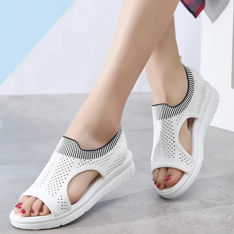 

2019 summer women sandals flat out door sandals breathable casual soft sandals women summer shoes big size 35-45