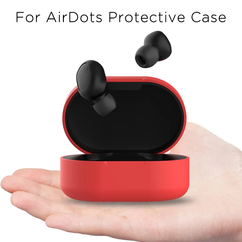 Чехол для наушников для Red mi AirDots воздуха AirDots в горошек Беспроводной Bluetooth Чехлы мягкие из кожи TPU наушники-вкладыши TWS с оболочки силиконовый чехол