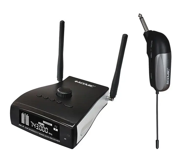 Одежда высшего качества! Профессиональная беспроводная гитара ACEMIC Pro UHF 80 метров