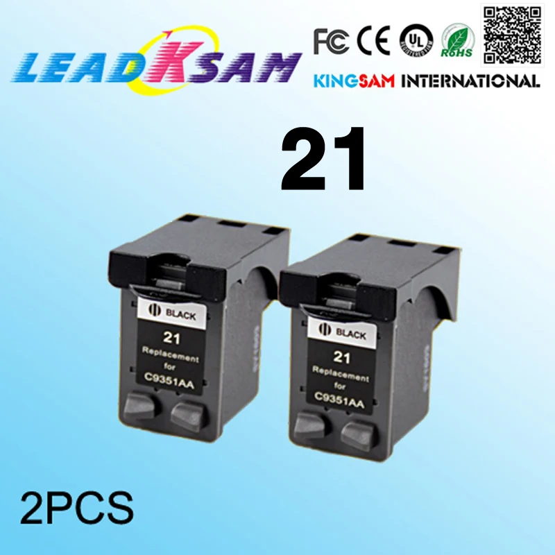 

2x black ink cartridges compatible for hp21 for hp 21 D2360 D2460 F370 e185 F2120 Printer