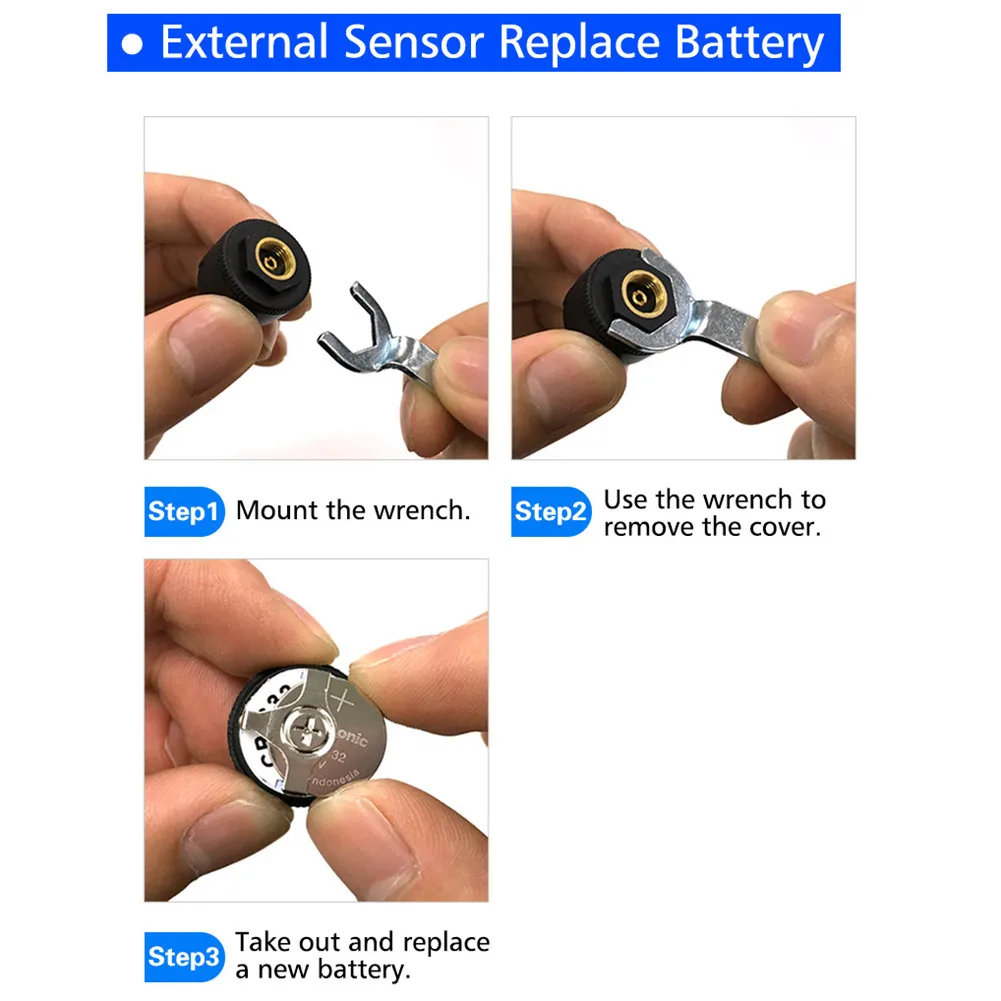 TPMS автомобильная универсальная TPMS Автомобильная беспроводная система контроля давления в шинах+ 4 колеса шины Внешний датчик сменный ЖК-аккумулятор