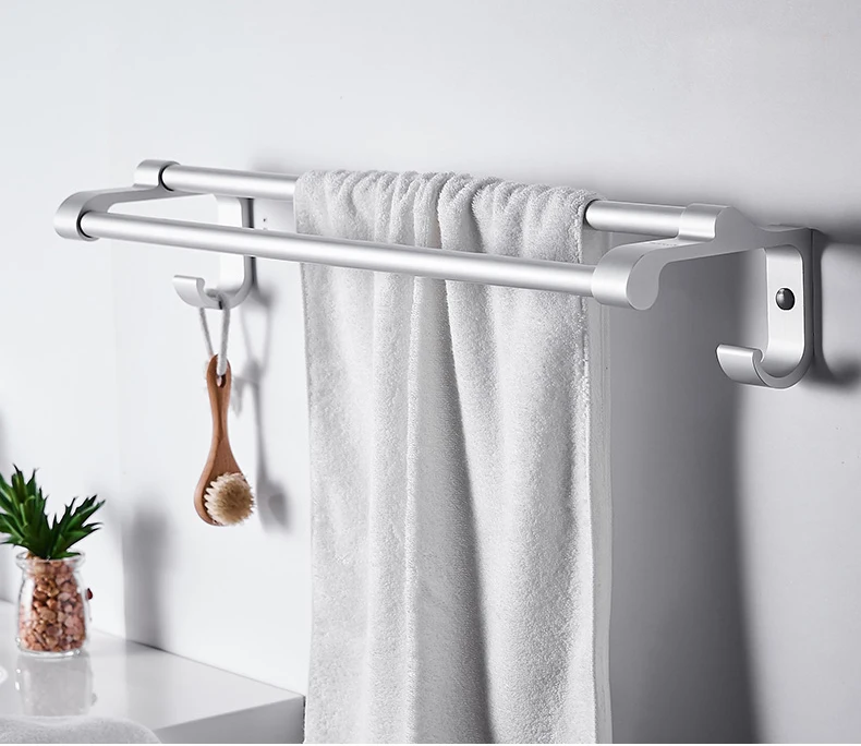 

7-piece towel rack space aluminum free punching bathroom hardware pendant set device rack towel rack LO428547