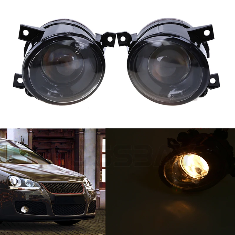 

POSSBAY Auto Car Halogen Fog Light Lamb Running Daytime Driving FogLight Headlight Fit for 2004-2010 VW Jetta/Bora/Golf Mk5