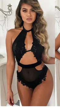 

New Arrival Summer Style Sexy Key Hole Black Bandage Bodysuit 2018 Knitted Designer Bandage Bodysuit