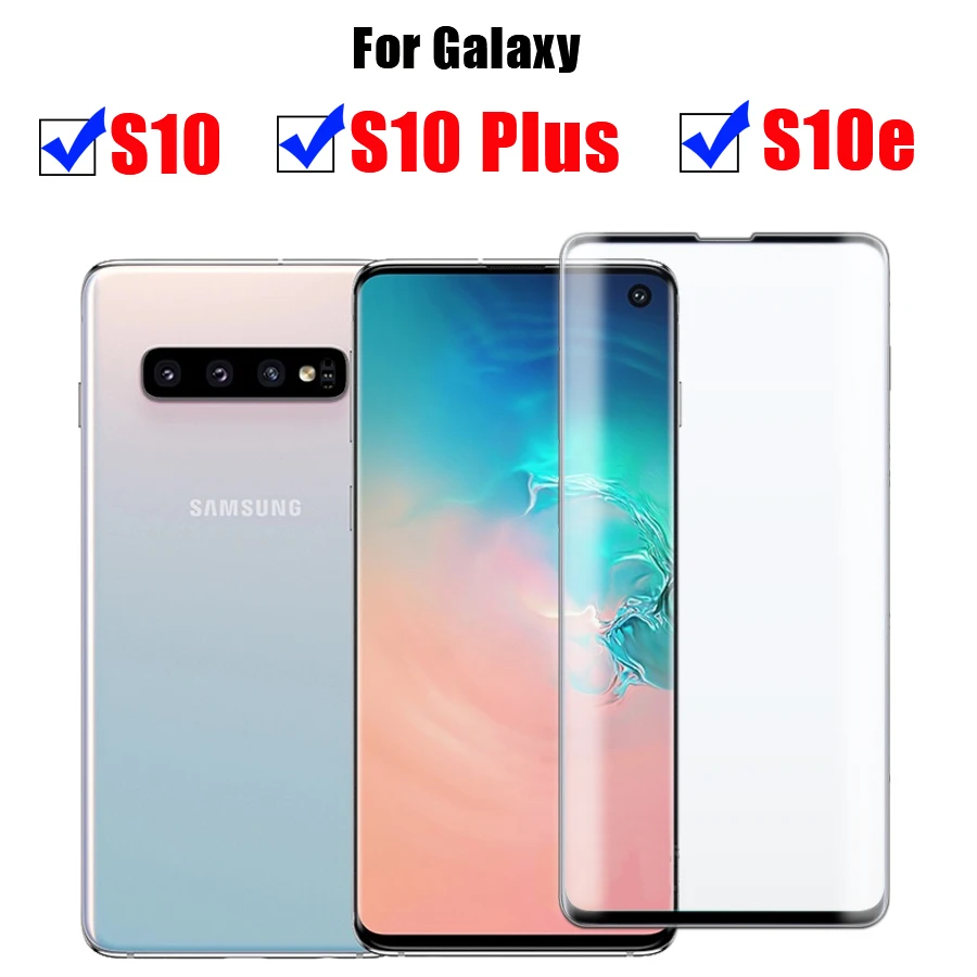 Защитное стекло для samsung galaxy s10 plus пленка из закаленного стекла samaung sansun glaxay s10e Защитная пленка для экрана 10s 10 plus tremp 3D