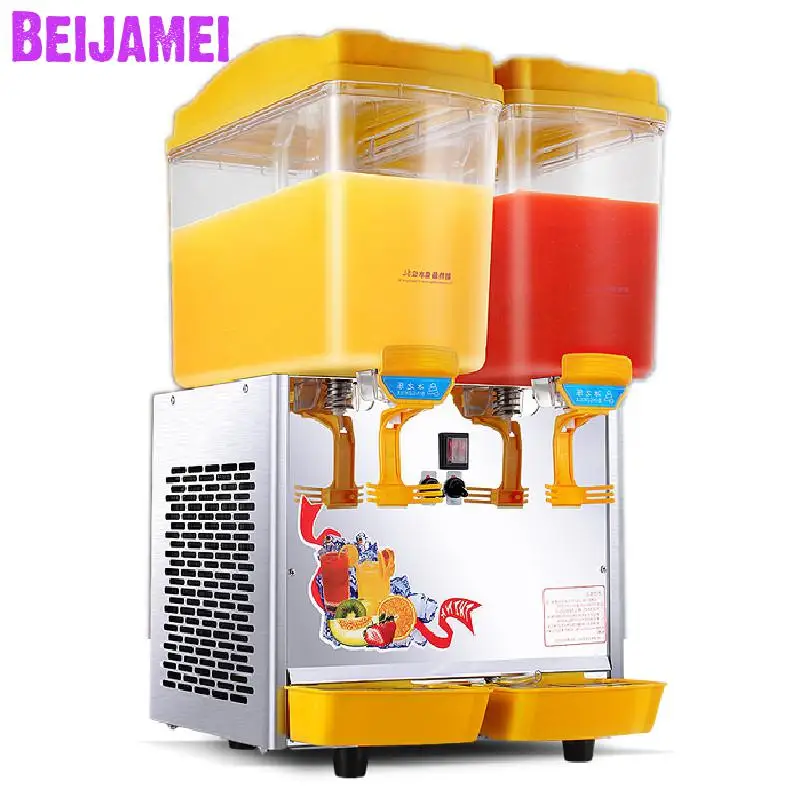 

BEIJAMEI Best Selling 17L*2 Commercial Two Tank Cold Drinks Making Machine Cold Hot Juice Dispenser Beverage Maker