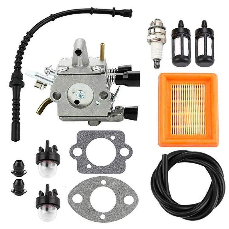 

Lawn Mower Carburetor Spark Plug Fuel Line Replacement Kit For STIHL FS120 200 250 FS200