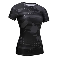 Спортивная футболка для фитнеса, женская футболка, короткий рукав, для спортзала, компрессионный Топ для йоги, быстросохнущие спортивные топы для девушек, футболка для йоги, женская футболка