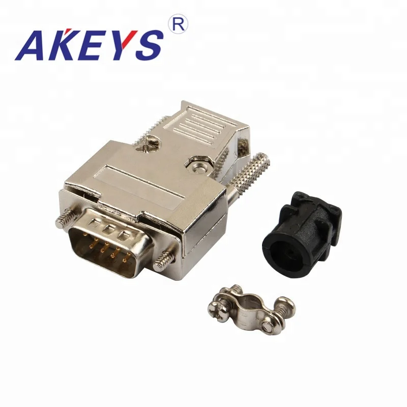 

2PCS High Quality VGA Interface DB9 Pin White Core Male Long Pole Iron Shell