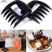 2PC/Set Bear Claws Barbecue Fork Tongs Pull Meat Shred Pork Clamp Roasting Fork Black BBQ Set Barbecue Tool BBQ Tong Pulled Pork