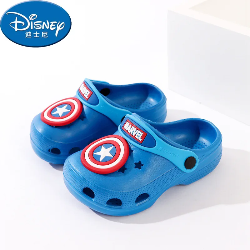 Disney/детская обувь; сандалии с дырочками и героями мультфильмов Marvel; Нескользящие Детские тапочки для защиты окружающей среды;#15 Marval - Цвет: b1099