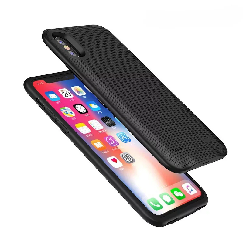 Задний зажим для зарядки сокровище банк питания iPhone X/XS 5000 mAh батарея мобильный