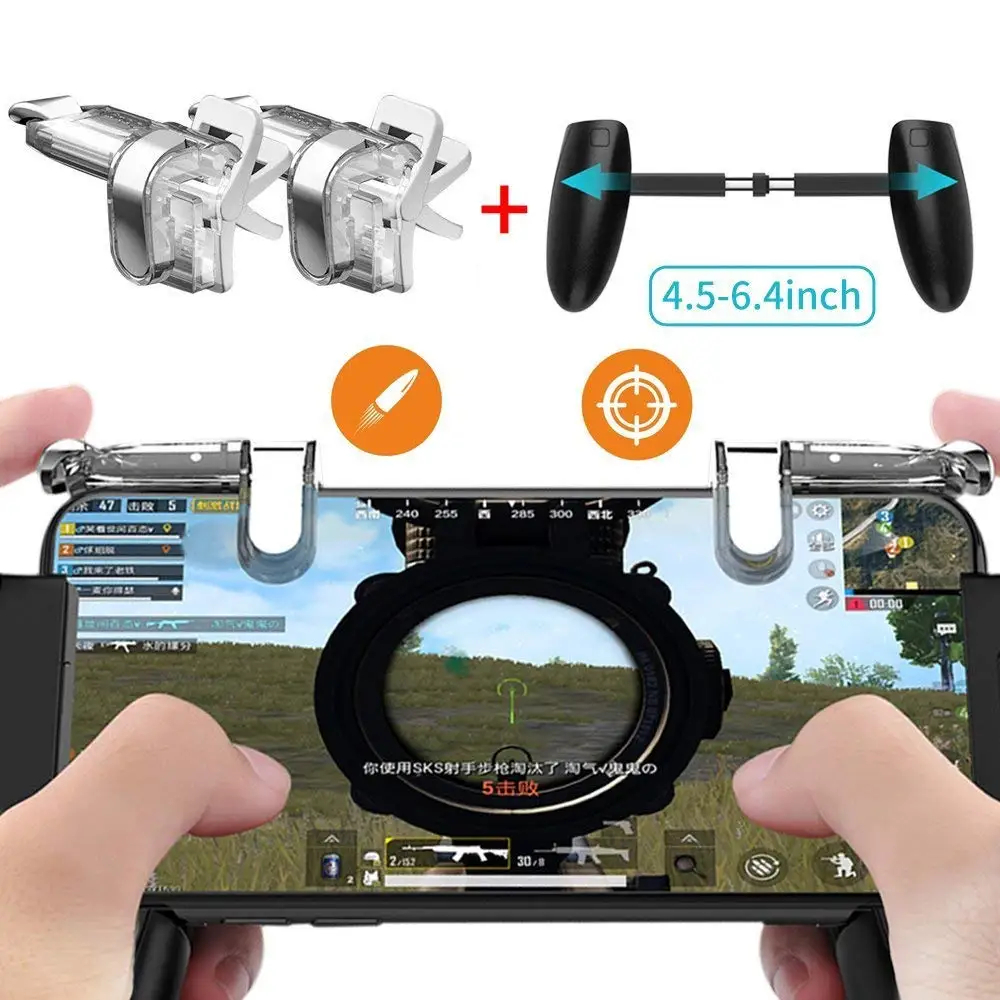 Goede Wrumava Voor PUBG STG FPS Spel Trigger Mobiele Telefoon Mobiele Controller Fire Knop Gamepad L1R1 Doel Sleutel Joystick voor iphone samsung