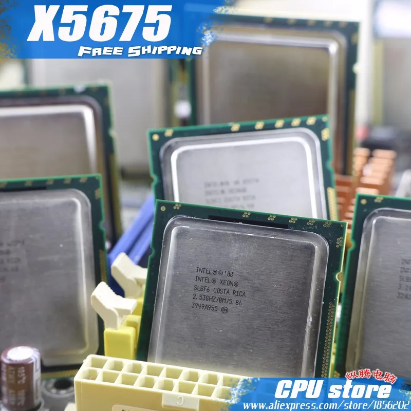 laptop processor Intel Xeon X5675 CPU processor /3.06GHz /LGA1366/12MB L3 95W Cache/Six Core/ server CPU Free Shipping , there are, sell X5680 cpu socket