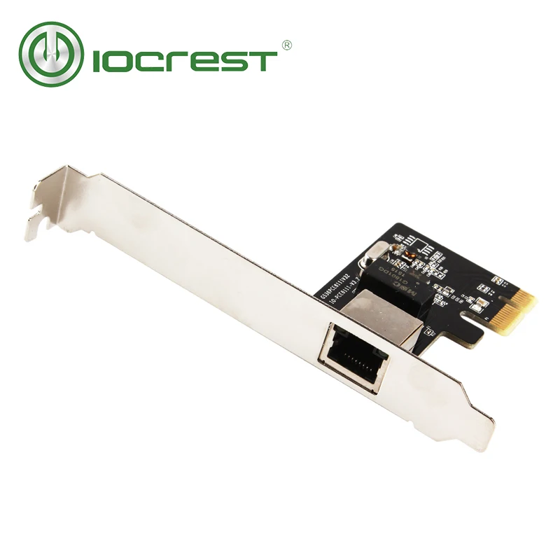 IOCREST Однопортовый гигабитный ethernet realtek чип PCI Express lan контроллер карты rtl8111F pcie сетевой адаптер с RJ45 портом