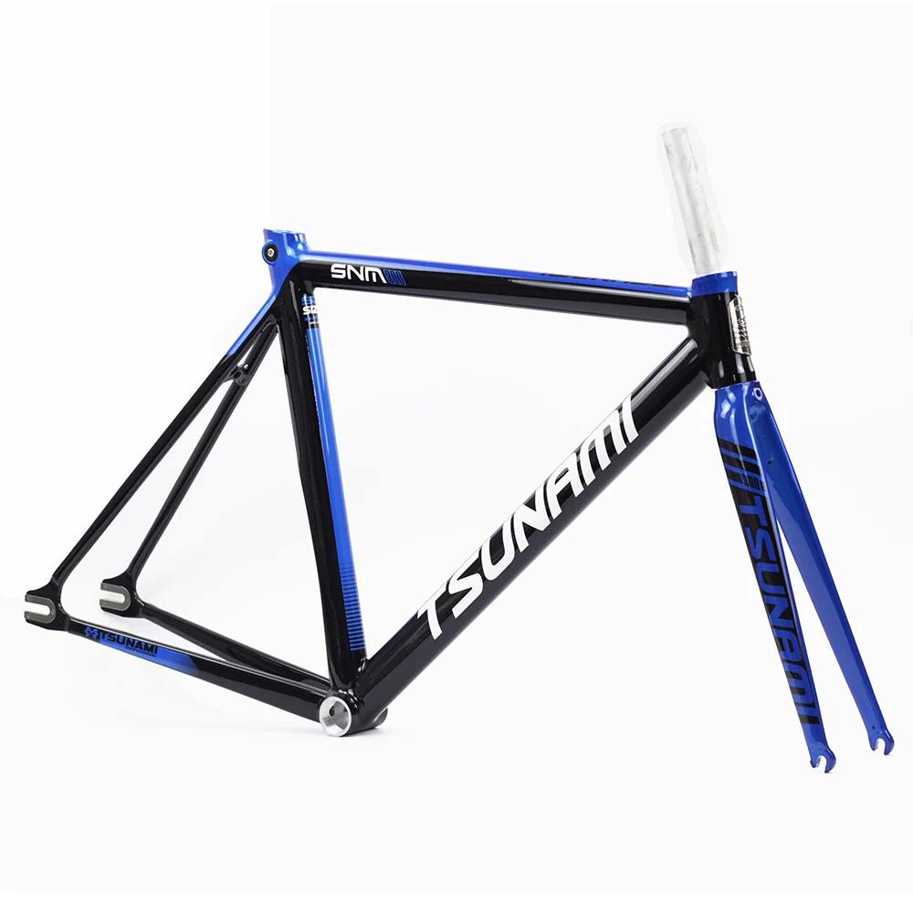 

TSUNAMI Aluminium Fixed Gear Frameset Fork 700c x 52cm 54cm Fixie frame Track High Quality Bicycle Parts
