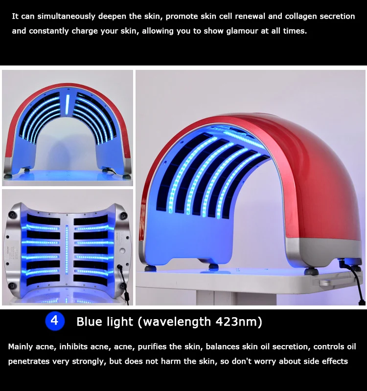 Новейший профессиональный Фотон PDT светодиодный светильник Маска для Лица Машина Для Лечения Акне Отбеливающий светильник для омоложения кожи терапия