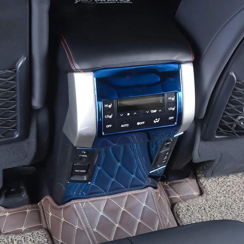 Для Toyota Land Cruiser Prado FJ150 2010 2018 подлокотник из нержавеющей стали Задняя накладка для
