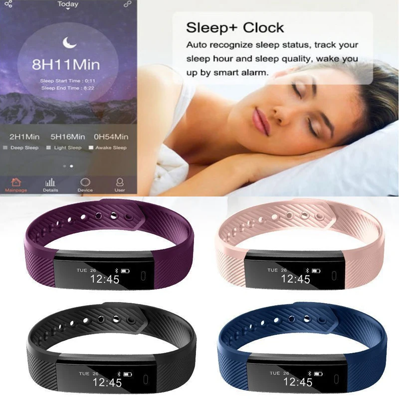Умный Bluetooth подключенный Шагомер фитнес-трекер подходит для женщин мужчин детские часы браслет для сна Браслет бит фитнес Smartband