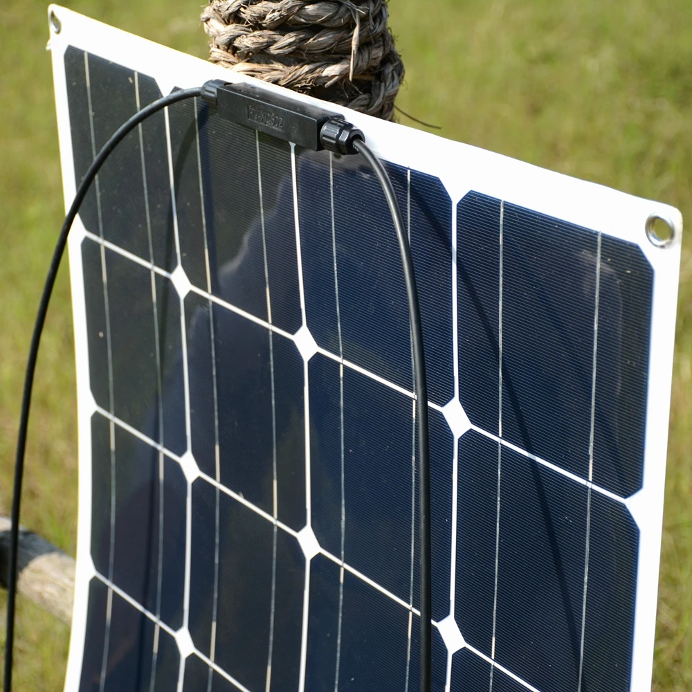 Заводская цена 18 вольт 100 Вт Гибкая солнечная панель 36 ячеек солнечное зарядное устройство для дома на колесах на крыше