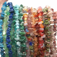 Pedra natural de 5-8mm, forma irregular, chip, miçangas rosa, quartzo, ametistas, ágata lápis lazuco para fabricação de jóias pulseira diy,