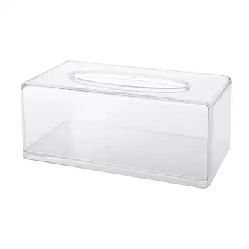 

2 Pcs Tissue Box Transparent Acrylic Rectangle Fashion Paper Storage Box Tissue Case Tissue Holder For Hotels Home Restaurants