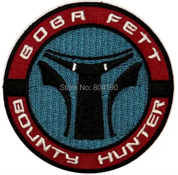 

3" Boba Fett Bounty Hunter Badge Logo Star Wars Movie Series punk applique sew on/ iron on patch free embroidery