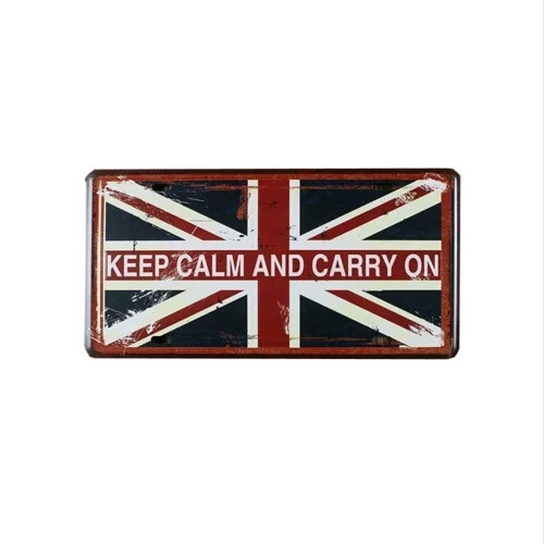 

15x30CM Keep Calm and Carry on Vintage Tin Sign Metal Bar Coffee Shop Garage Decor Poster