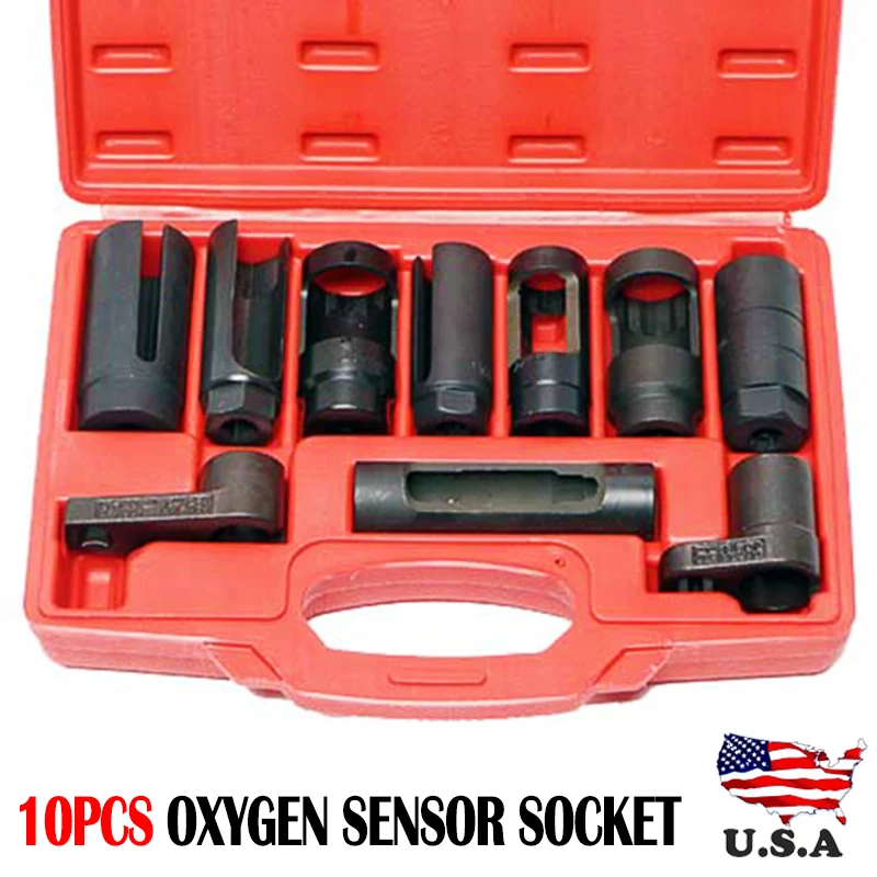 

10pcs Oxygen Sensor Socket Set Injection Oil Pressure Sending Unit Tool MAYITR