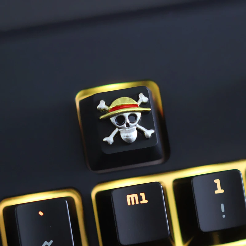  1 pcs Anime ONE PIECE Zinc-aluminum key cap mechanical keyboard keycaps for personalization for mec