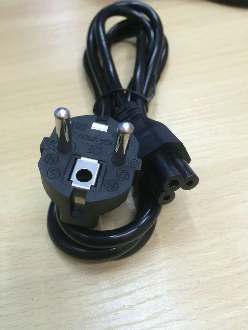 ЕС Plug Мощность шнур для ноутбук адаптер переменного тока европейская вилка