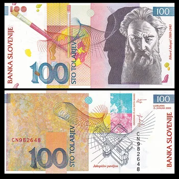 

Slovenia 100 Tolarjev, 2003, P-31, UNC, Collection, Gift, Europe, Original