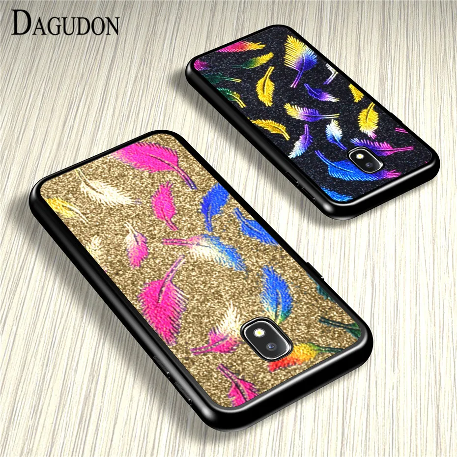 

DAGUDON feather Glitter Phone Cases For Samsung Galaxy J3 J5 J7 2017 Cases Soft Silicon Cover For Samsung Galaxy J7 J5 2016 Case