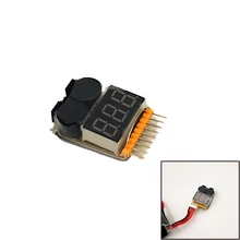 HOTRC 1-8S Lipo Battery Voltage Tester/ Low Voltage Alarm/ Voltage Checker for RC Model