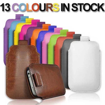 

Pull Tab Pouch 4.7" 13 Colors PU Leather Case Rope Holster Slim Sleeve Bag With Belt Soft Cover for iPhone 6 6S 4.7 Inch 100pcs