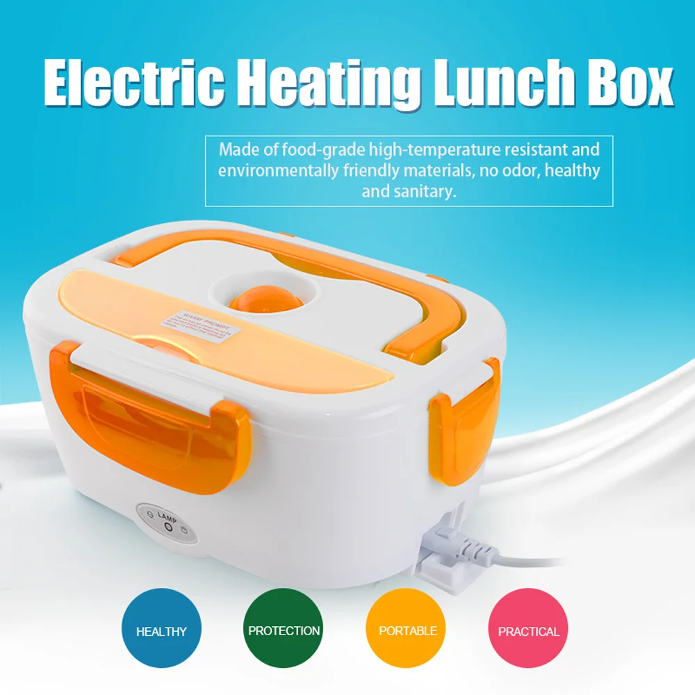 

Multifunctional Electric Lunch Box Heated Food Container with Spoon Dinnerware Sets Lunch Box For Kid Bento Box Travel/Office