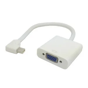 

CYDZ Left Angled 90 D Mini DisplayPort DP Male to VGA RGB Monitor Cable Adapter WH