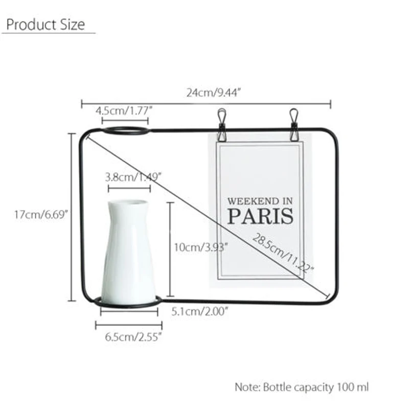 Лидер продаж, креативная железная линия, цветочный горшок, подставка для вазы, открытка, зажим, держатель, домашний декор, ins стиль, домашний декор