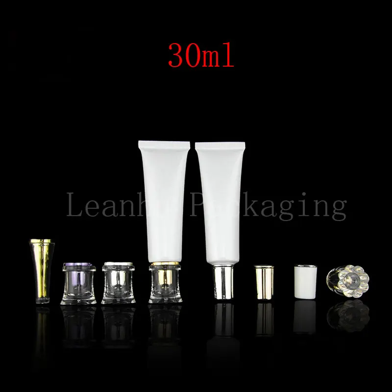 

30ml White Skincare Cosmetics Hose, 30cc Eye Cream Essence Milk Cream Bottle Packaging, Empty Cosmetic Container 50PC / Lot