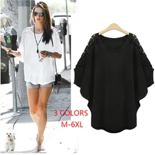 Плюс размер футболка M-4XL 5XL 6XL модал женский полый Повседневный летняя футболка Топ Футболка Плюс Размер Женская одежда 83168