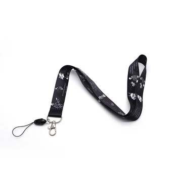 

20pcs/lot Flowers Skull Lanyard ID Holder Lonely Love Life Soul Lanyards Mobile Phone Badge Holder Hang Rope Lariat Key Ring S27