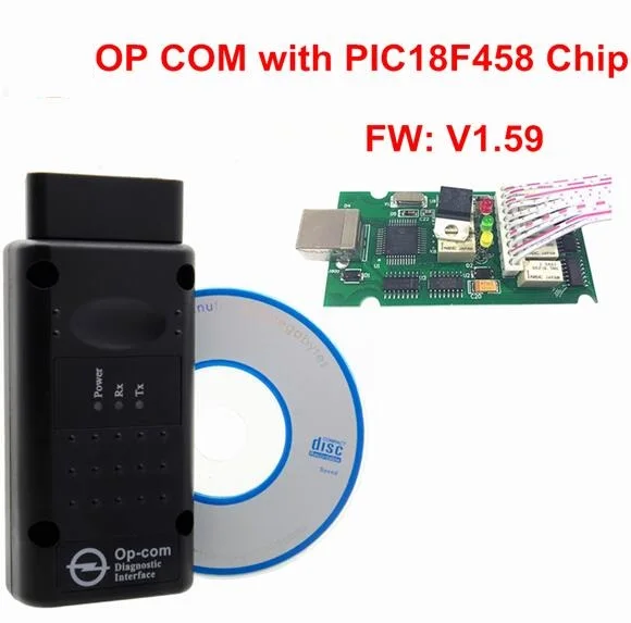 OPCOM V1.99 Профессиональный диагностический инструмент для Opel OP COM OP-COM с PIC18F458 прошивкой V1.59 Авто сканер - Цвет: 1.59