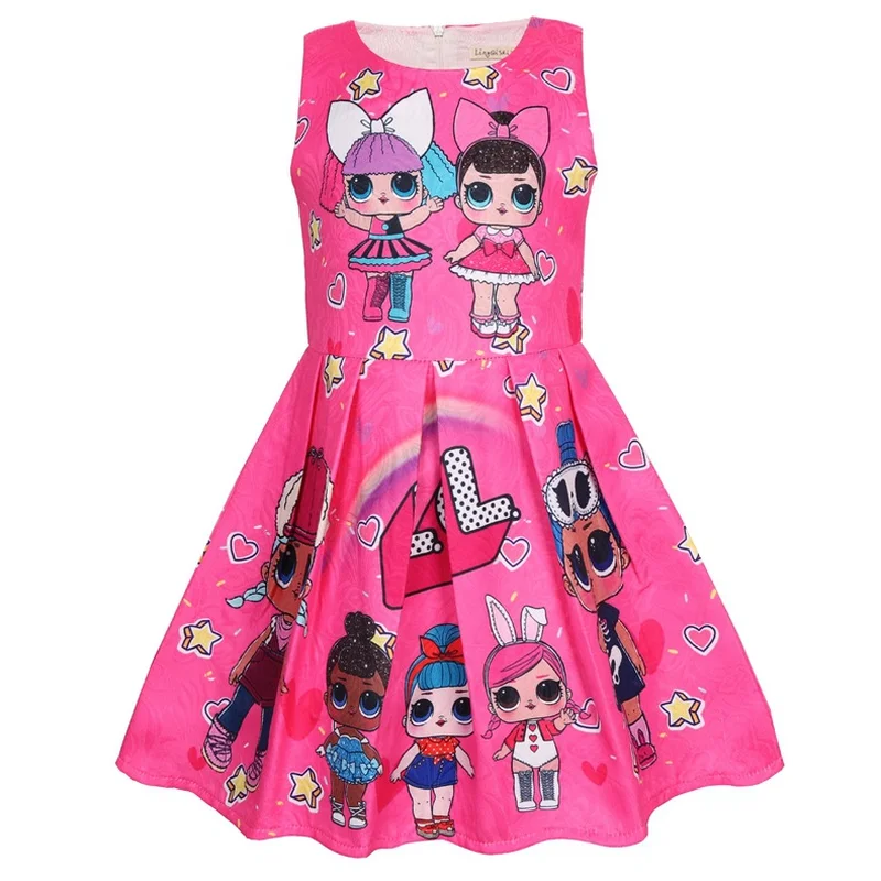 

LoL doll baby dress 3-10Y cute elegant dress children party Christmas costume children clothes Princess Lol girl dress