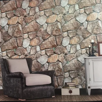 

Bacaz Exfoliator Texture Grass 3D Stone Wallpaper for Living Room Sofa Background Home Decor 3d Stone Wall paper wallcoverings