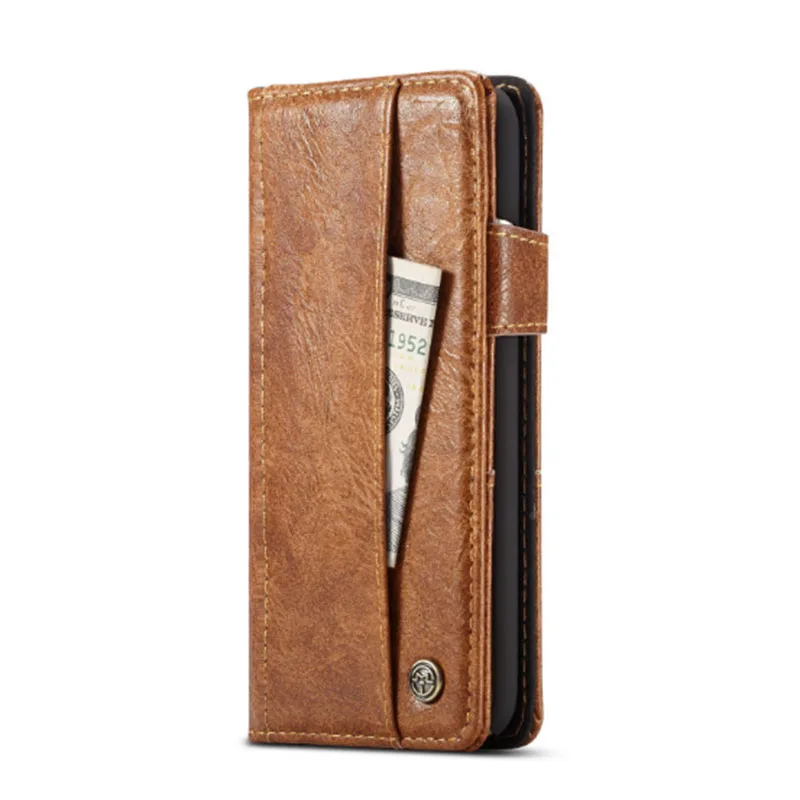 

2018 new style Hand-made leather Flip cover Multifunction Insert card wallet style Anti-knock protection Case For iphone x 7 8