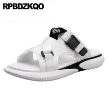 Водонепроницаемый дизайнер хороший домашние тапочки кроссовки слайды обувь открытый носок повседневная плоские Мужские сандалии летние наружные белый черный люди