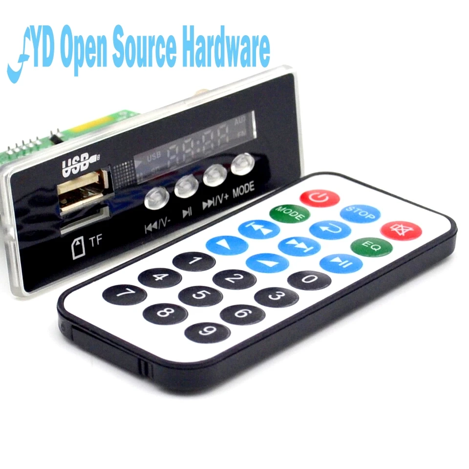 Wholesale 7~12V Car Handsfree Bluetooth MP3 APE decode board with Bluetooth module FM MP3 KIT LED USB Audio card decoder DIY