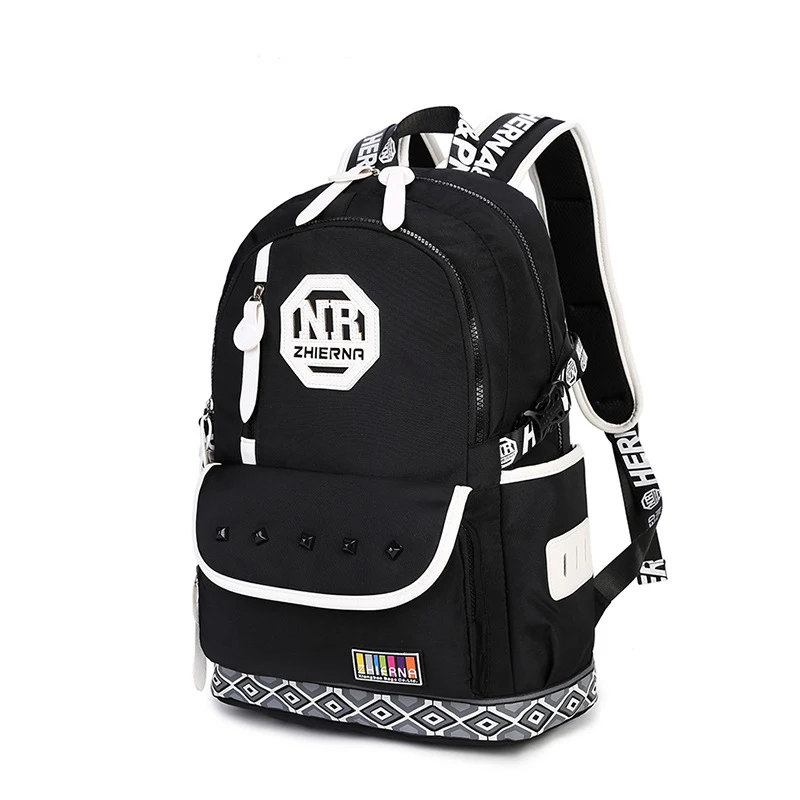 Casual Men's Laptop Backpack Black Backpacks for School Teenagers Boys Rucksacks Mochila